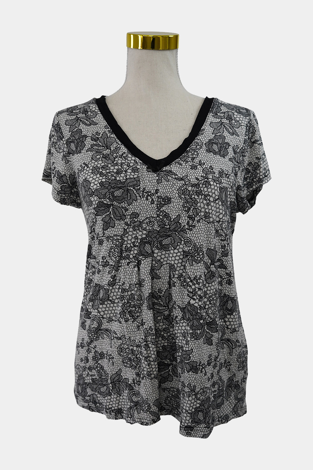 GIVONI Black and White Floral T-Shirt