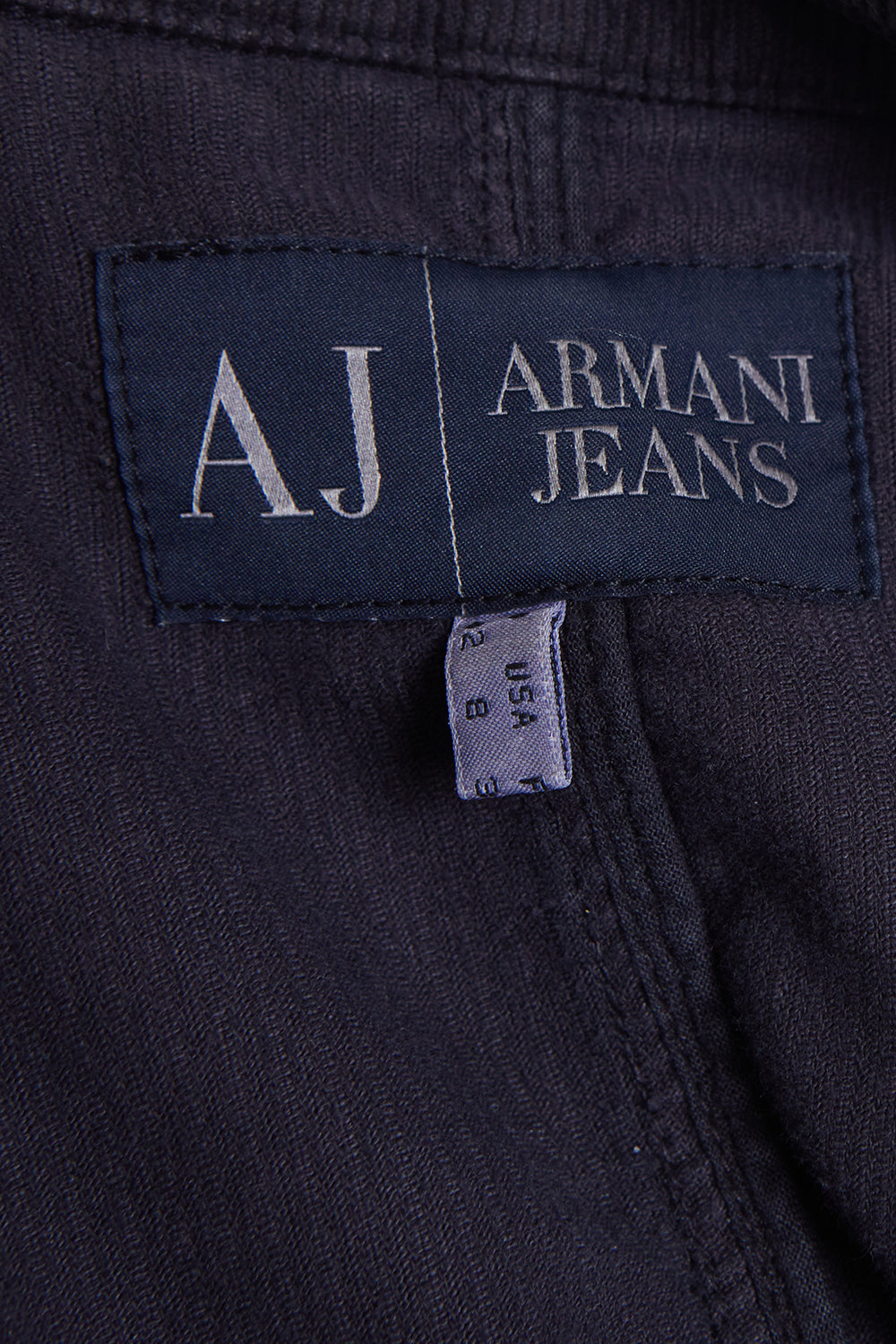 Armani Jeans Navy Corduroy Double Breasted Jacket