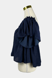 Bec & Bridge Navy Off shoulder Top