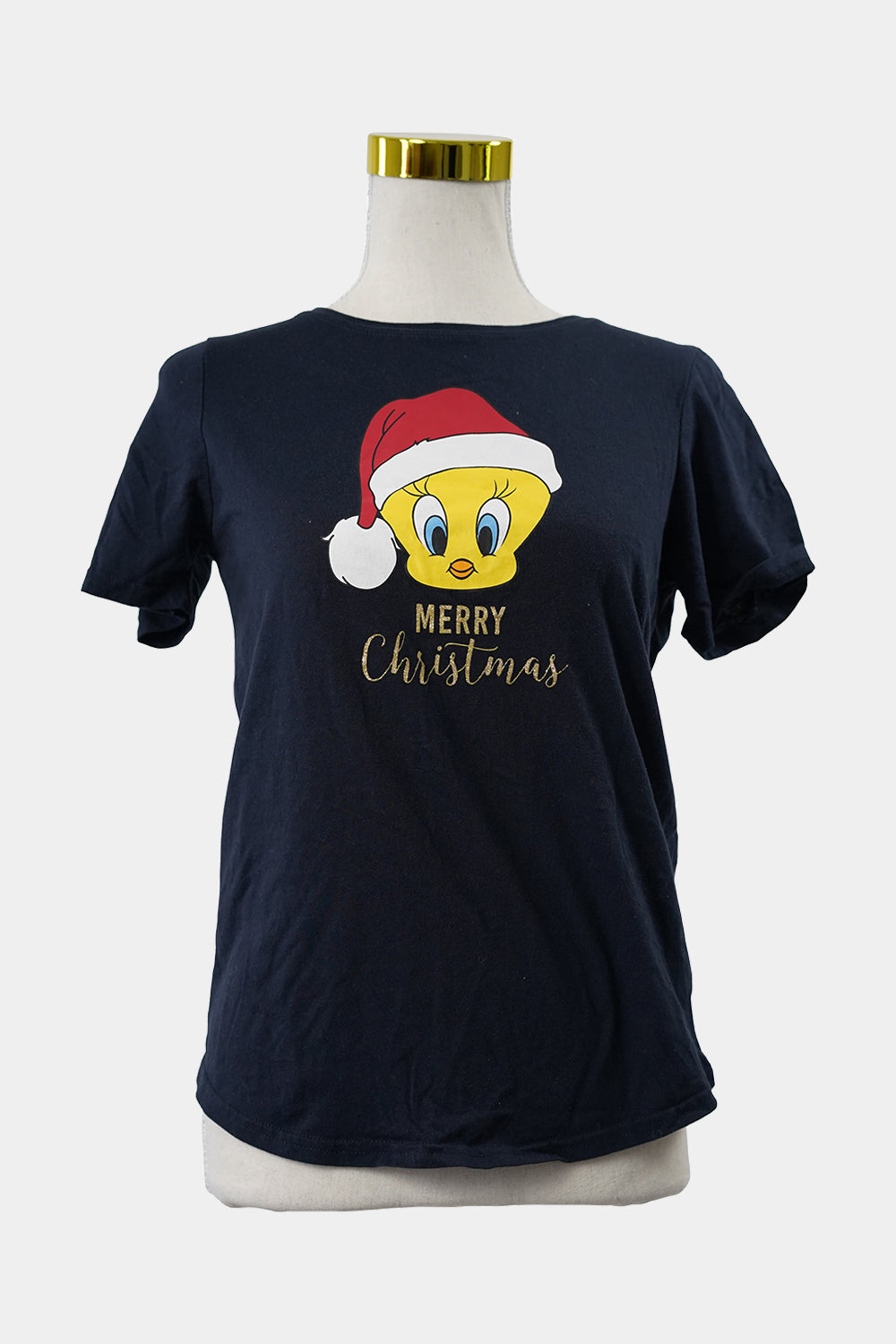 Looney Tunes Navy Merry Christmas Tweety Bird T-Shirt