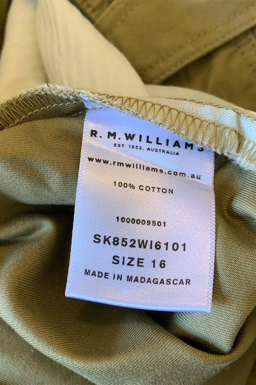 Rm Williams Khaki Skirt