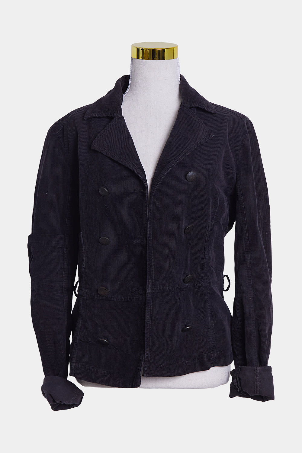 Armani Jeans Navy Corduroy Double Breasted Jacket