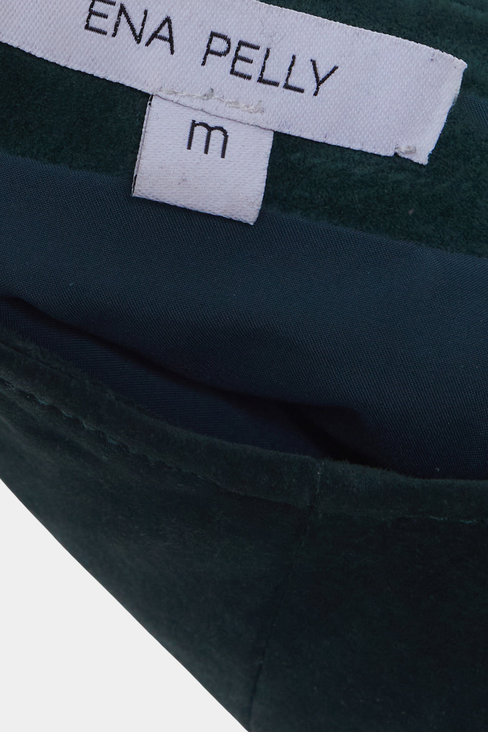 Ena Pelly Dark Green Suede Mini Skirt