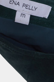 Ena Pelly Dark Green Suede Mini Skirt