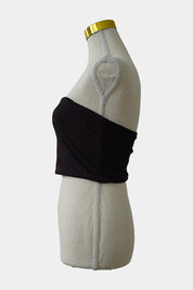 KOOKAI Purple Glitter One Shoulder Crop