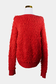 Alice Mccall Red Shaggy Sweater