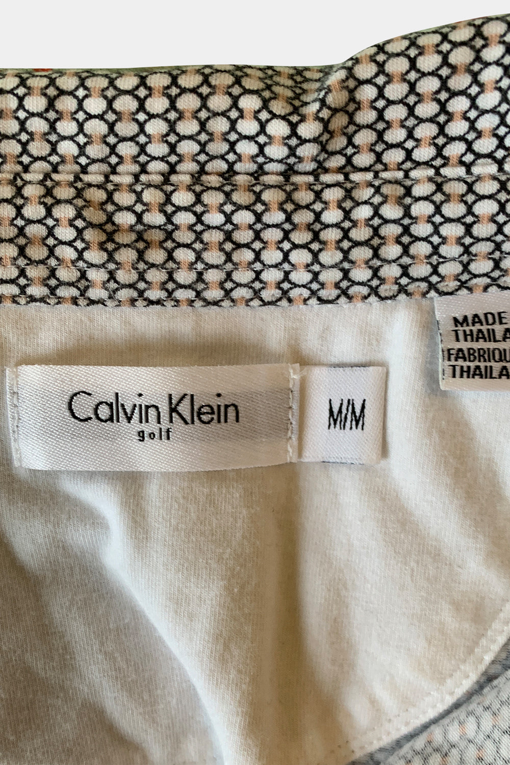 Calvin Klein White Print Polo Tshirt