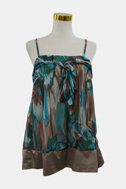 Star Model Brown, Green, Blue Cami Top