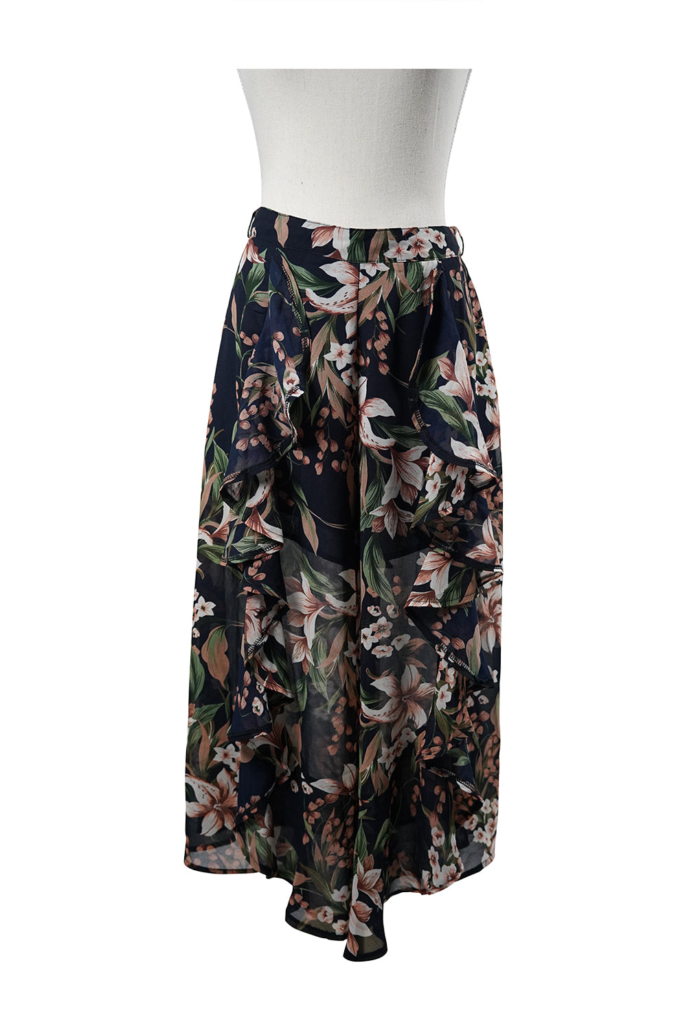 PILGRIM Navy Floral Culottes