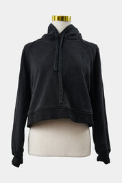 Sir The Label Black Cropped Hoodie