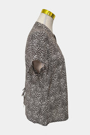 Rodney Clark Brown Print Top