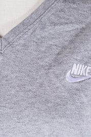 NIKE Grey V Neck Grey Tee