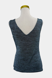 NUEVA Blue, Black Beaded Tank Top