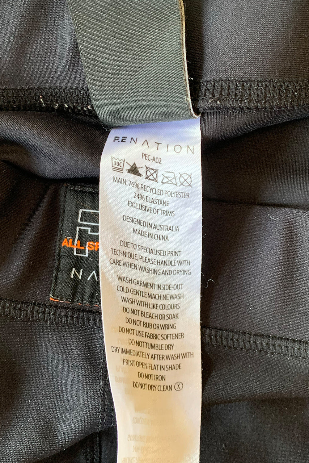 Pe Nation Black Gym Leggings