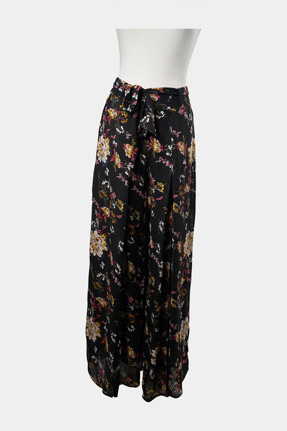 PILGRIM Black Floral Long Loose Pants