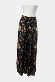 PILGRIM Black Floral Long Loose Pants