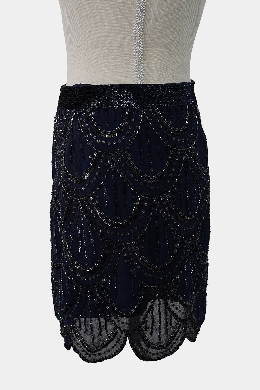 Forever New Navy Beaded Mini Skirt