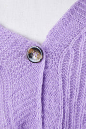 Joie Clair Purple Knit Cardigan