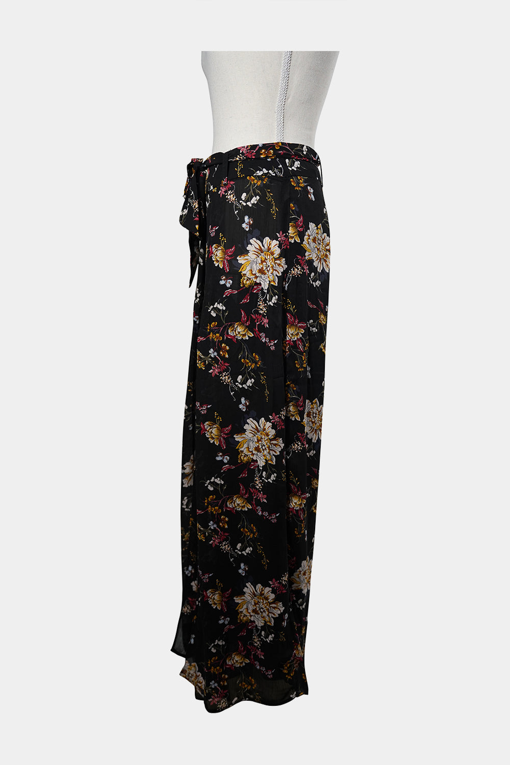 PILGRIM Black Floral Long Loose Pants