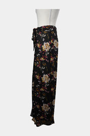 PILGRIM Black Floral Long Loose Pants