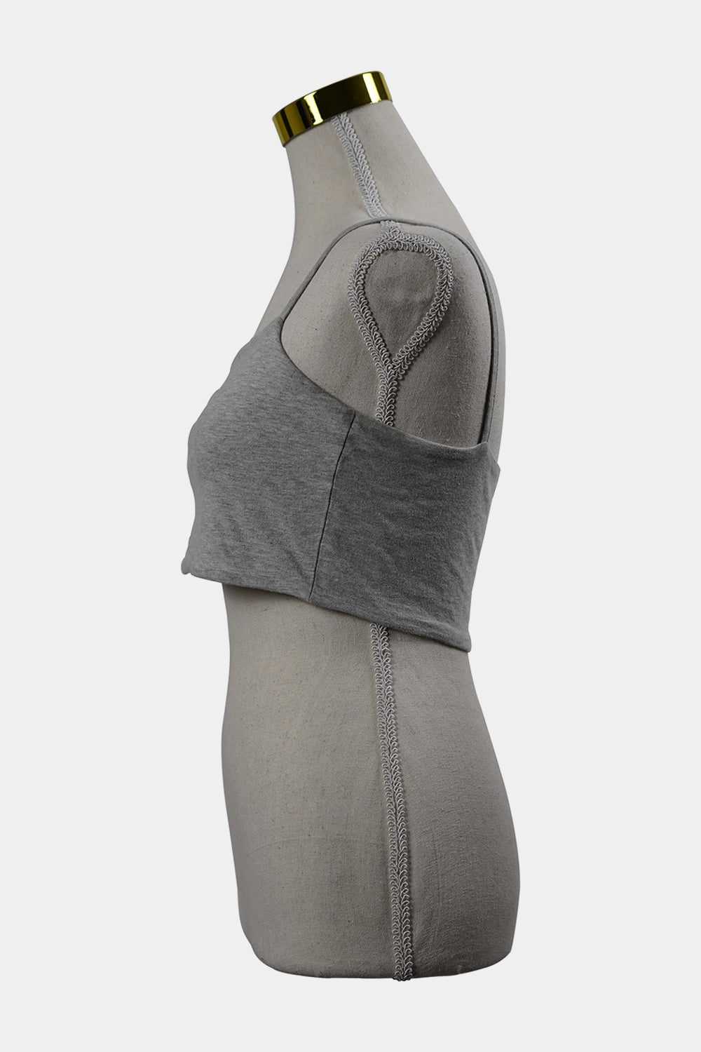 SUPRE Grey Fitted Boob Tube with Spaghetti Straps