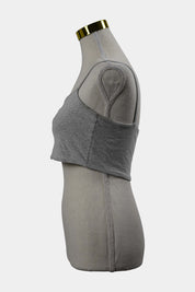 SUPRE Grey Fitted Boob Tube with Spaghetti Straps