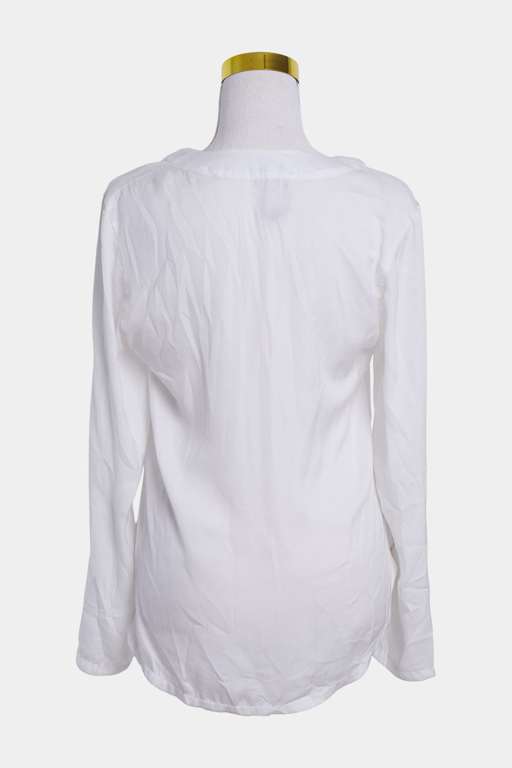 LEONI White Tie Neck Blouse