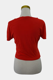 ZARA Red Ribbed Baby Tee