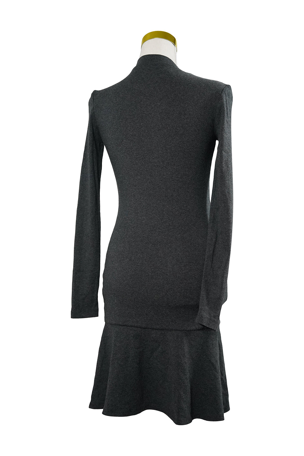 KOOKAI Grey Long Sleeve Poplin Mini Dress