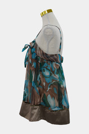 Star Model Brown, Green, Blue Cami Top