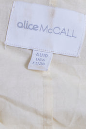 Alice Mccall Cream Embroiderie Anglaise Zip Up Shirt Dress