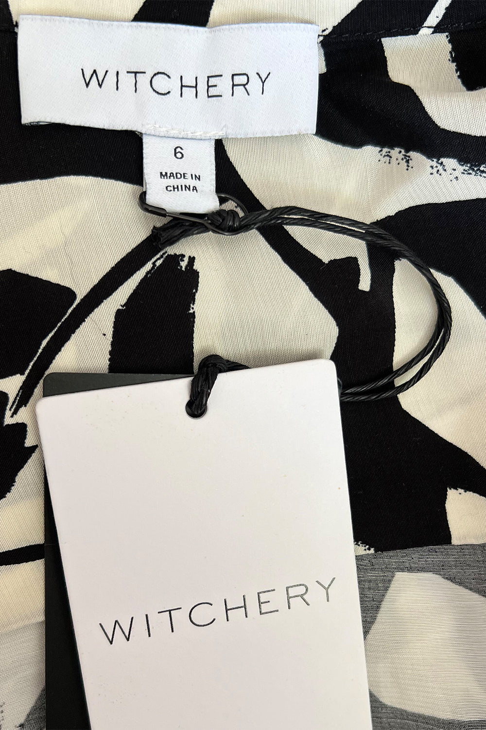WITCHERY White and Black Dress