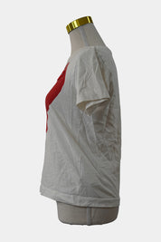 Comme De Garcons Play White Double Heart Logo T-Shirt