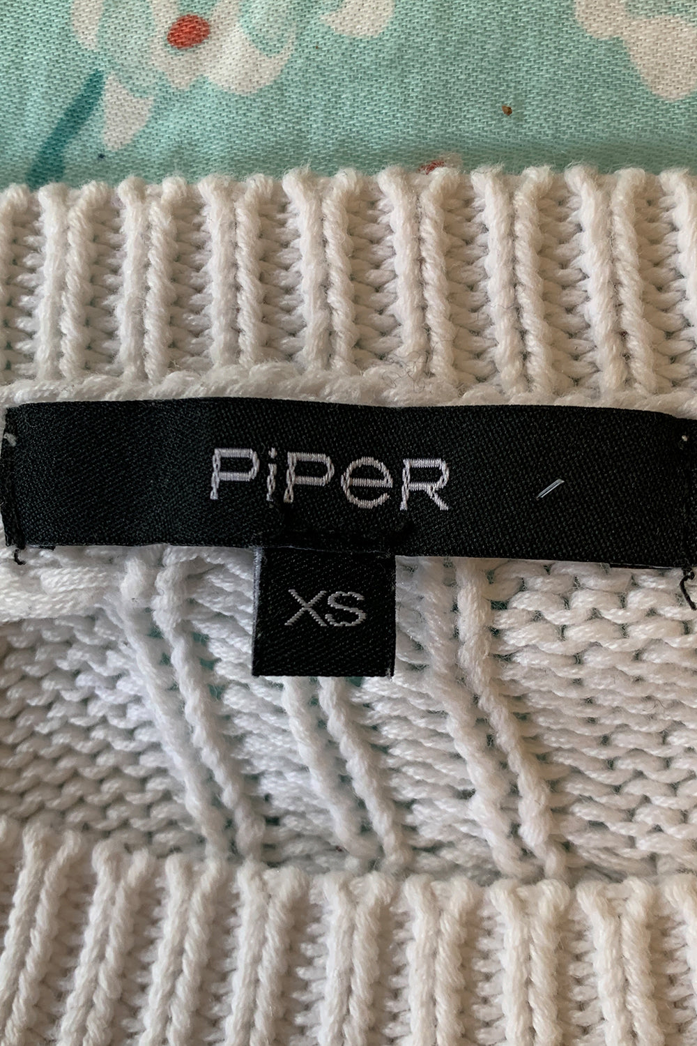 PIPER Blue and White Sweater