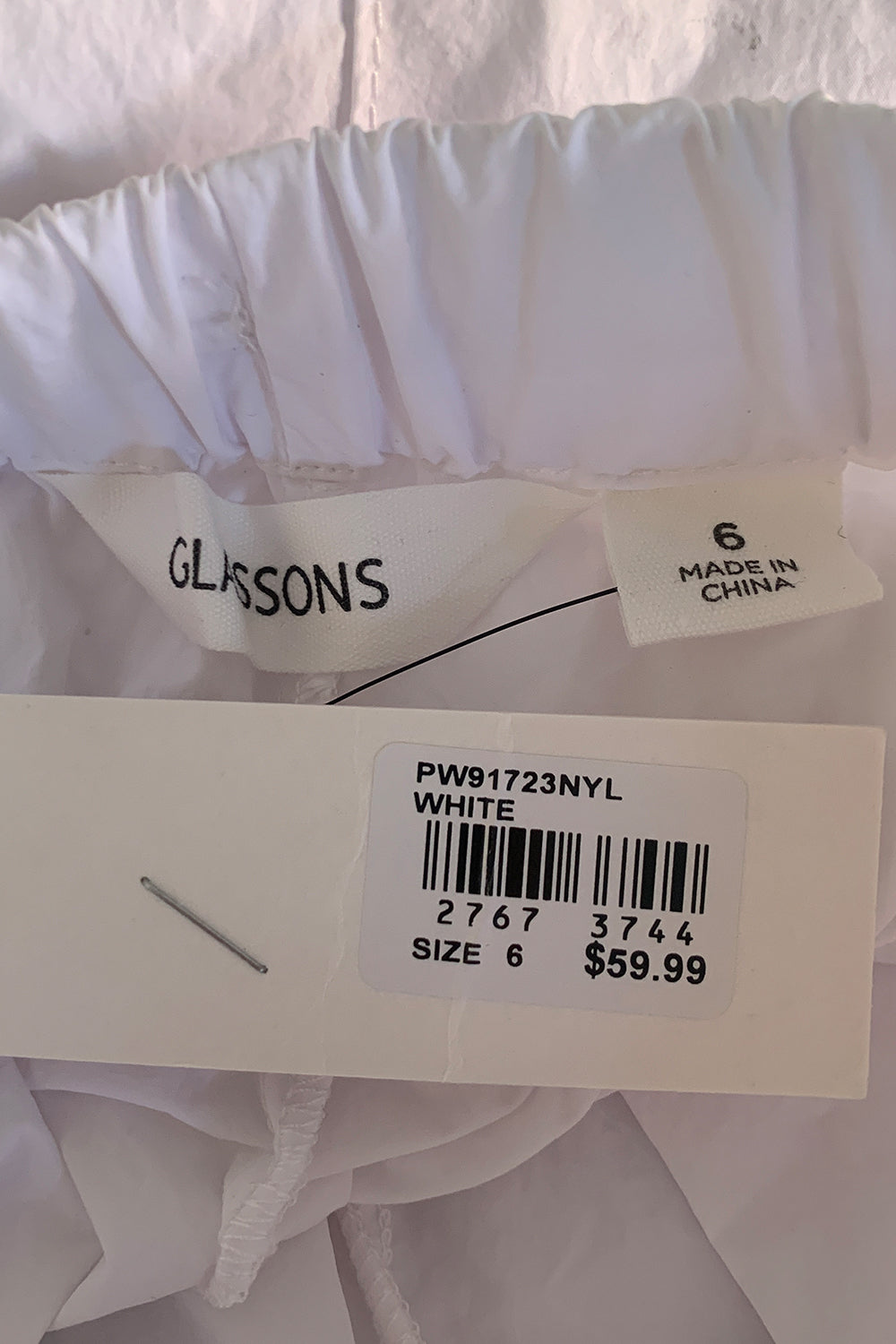 GLASSONS White Cargo Pants