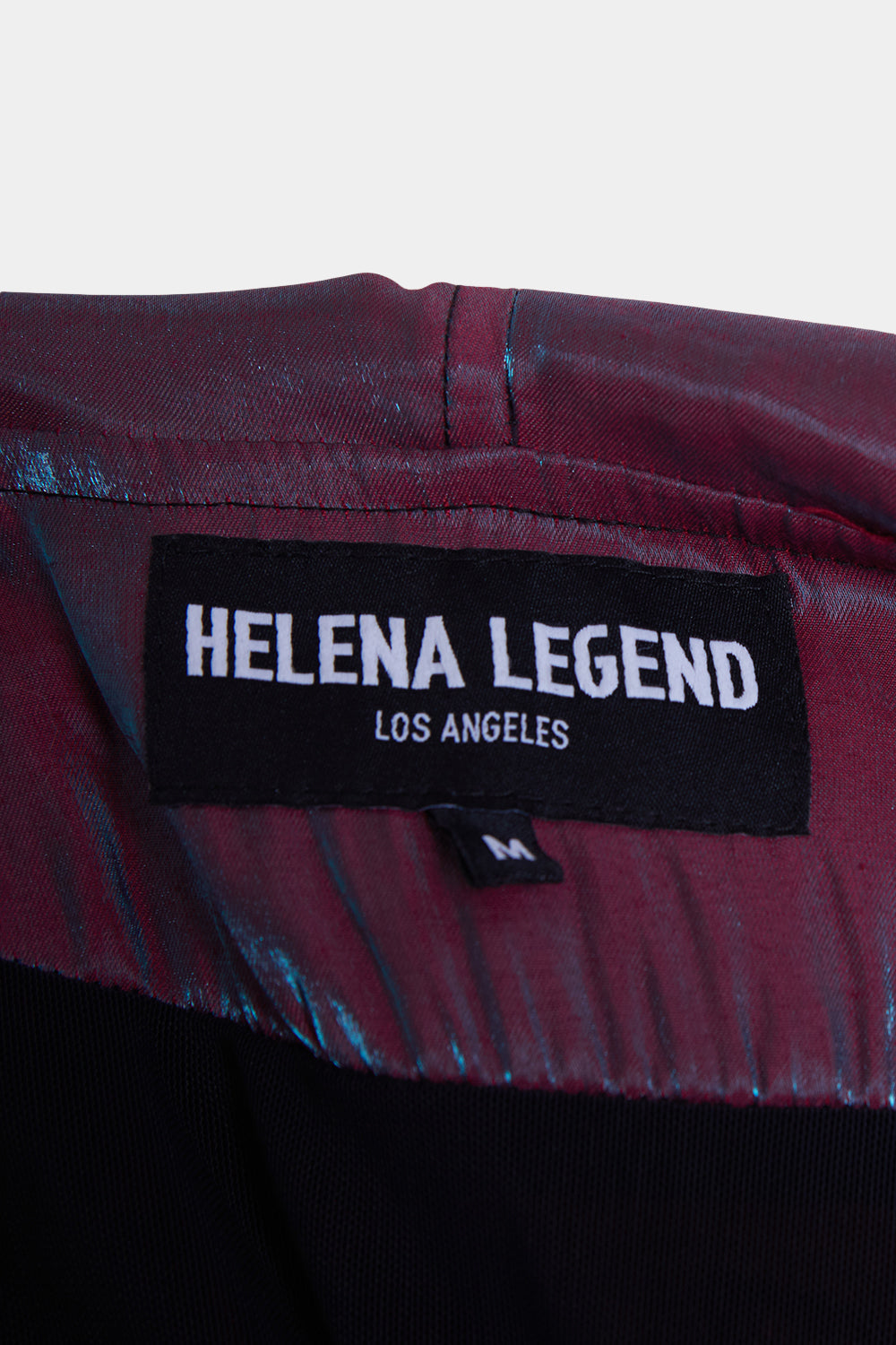 Helena Legend Pink and Blue Shiny Long Bomber Jacket