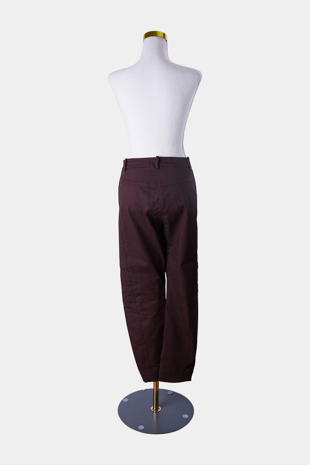 Ilaria Nistri Burgundy Leather Panel Pants