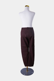 Ilaria Nistri Burgundy Leather Panel Pants