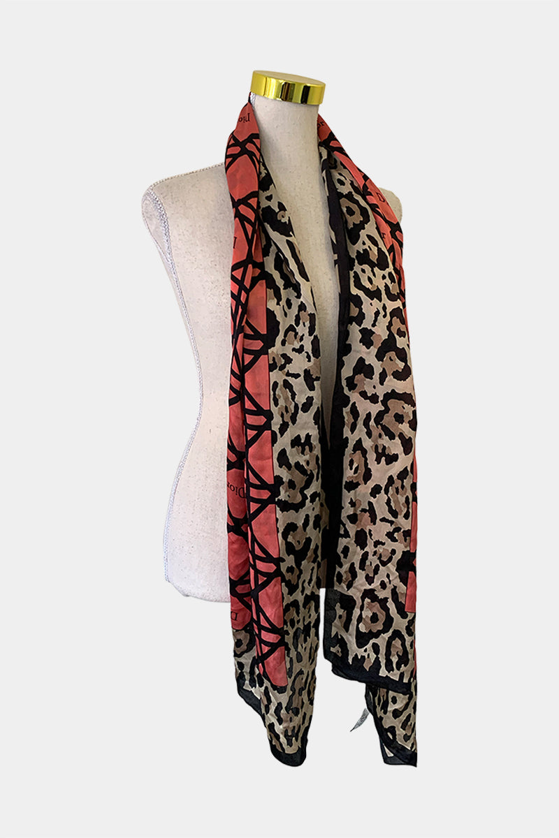 Christian Dior Black Multi Scarf