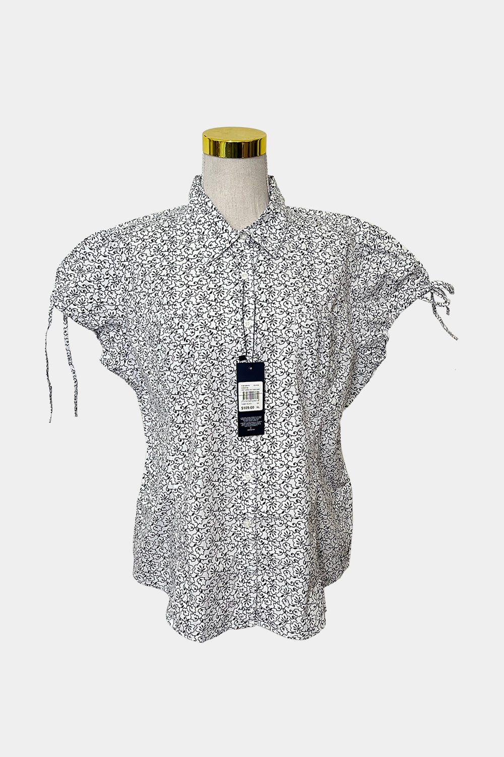 Tommy Hilfiger White and Black Top