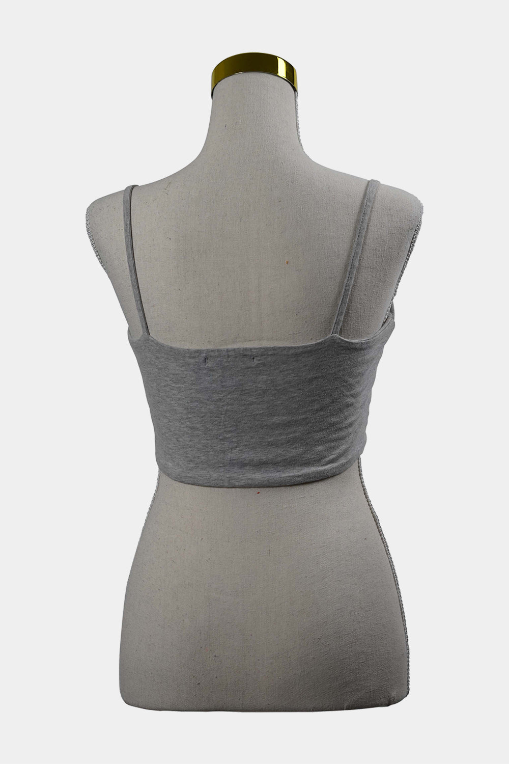 SUPRE Grey Fitted Boob Tube with Spaghetti Straps