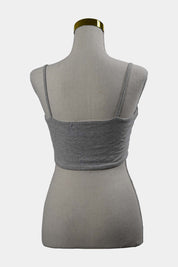 SUPRE Grey Fitted Boob Tube with Spaghetti Straps