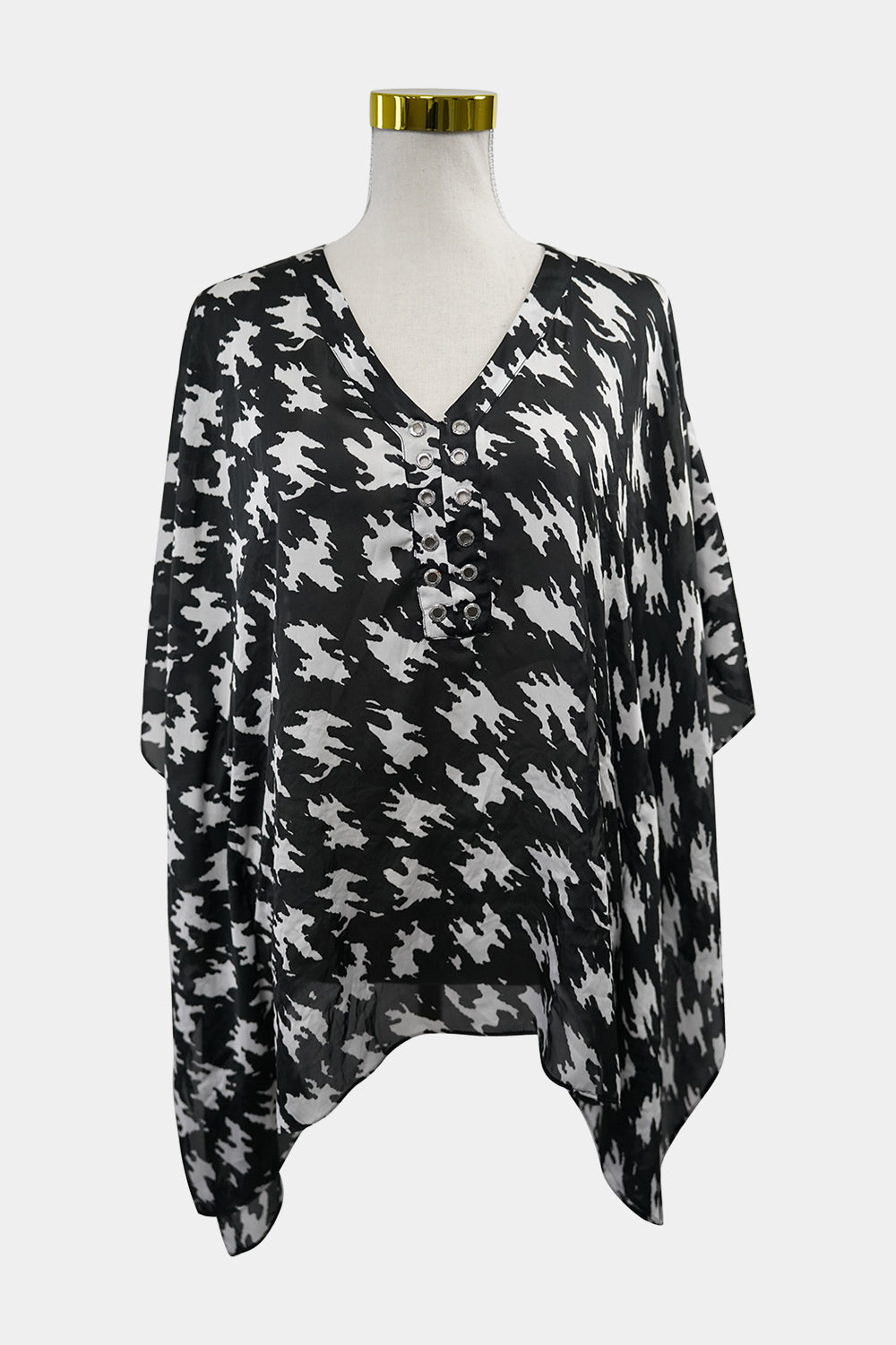 Michael Kors Black, White Cover Up Top