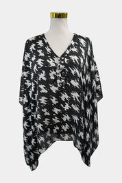 Michael Kors Black, White Cover Up Top