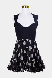 SHAKUHACHI Black, White Polka Dot Dress