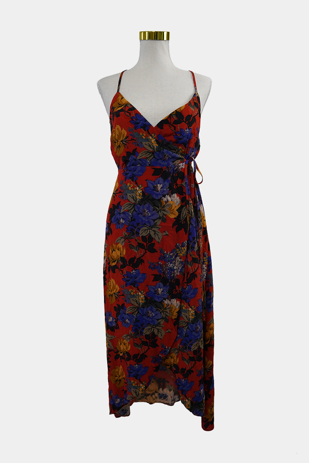 new look red floral midi dress New Look Petite Red Floral Wrap Midi Dress – Circular Clothing Co