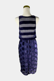 GORMAN Purple Polka Dot Dress