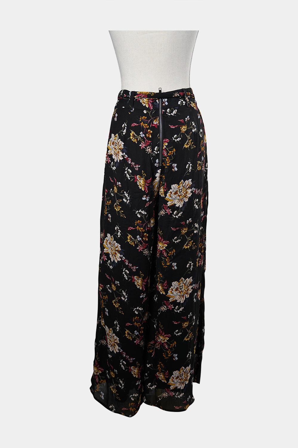 PILGRIM Black Floral Long Loose Pants