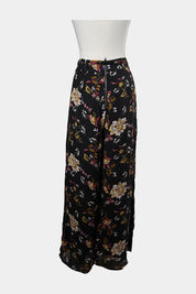PILGRIM Black Floral Long Loose Pants