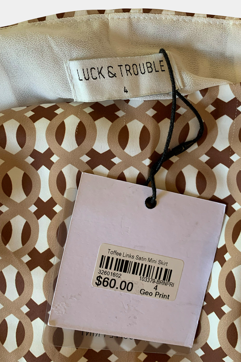 Luck & Trouble Brown Skirt